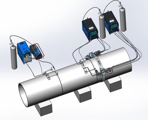 GMAW / FCAW-GS / GTAW All Position Automatic Welding Head With Power Source