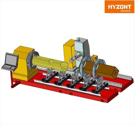Steel Pipe CNC profile Cutting Machine with Gas cutting Torch and Plasma Cutting torch pipe dia range  300-1200mm